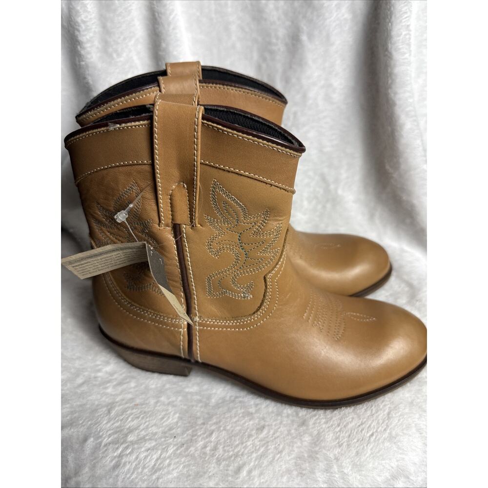 DINGO Womens Size 7.5 M 6" Willie Boot Leather Western Ankle Antique Tan DI 862 - Picture 3 of 7